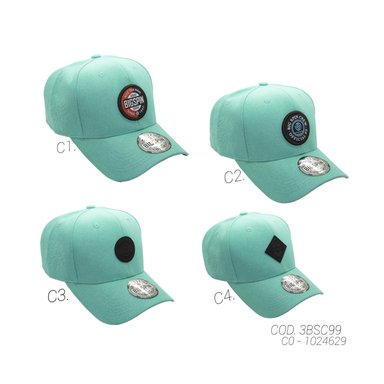 GORRA ALGODÓN BIGSPIN CON BROCHE UNISEX 3BSC99 VERDE