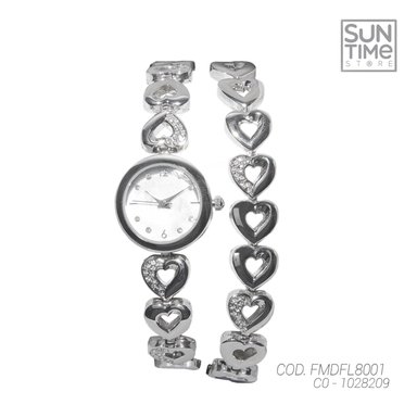 RELOJ ANALOGICO MUJER FMDFL8001 FOLIO PLATEADO 881708188876