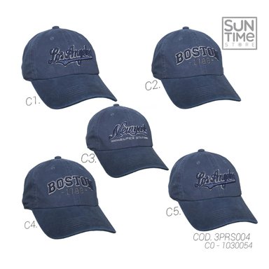 GORRA PRELAVADA UNISEX 3PRS004 SUNTIME AZUL SPORT 1030054