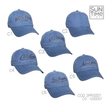GORRA PRELAVADA UNISEX 3PRS007 SUNTIME AZUL SPORT 1030057