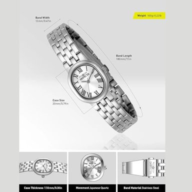 RELOJ ANALOGICO MUJER 48138 INVICTA PLATEADO CLASICO 1030228 - 8