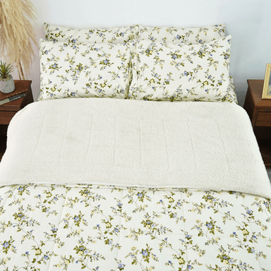 JUEGO COMPLETO AMANECER GR 1.5 PLAZAS ALGODÓN CREMA ESTAMPADOS INVIERNO CON PIEL CARNERO PREMIUM - 2