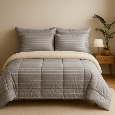 EDREDÓN INVIERNO - ALGODÓN CON PIEL DE CARNERO PREMIUM KING