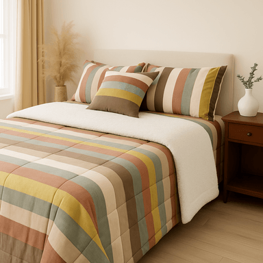 EDREDÓN INVIERNO - ALGODÓN CON PIEL DE CARNERO PREMIUM  2 PLAZAS