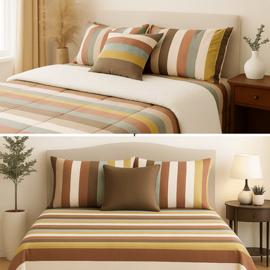 PACK INVIERNO - ALGODÓN CON PIEL DE CARNERO PREMIUM  2 PLAZAS