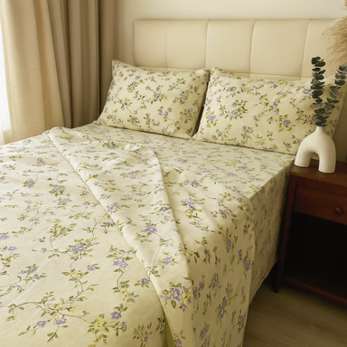 SET DE SÁBANA ESTAMPADA DE ALGODÓN 1 1/2 PLAZAS