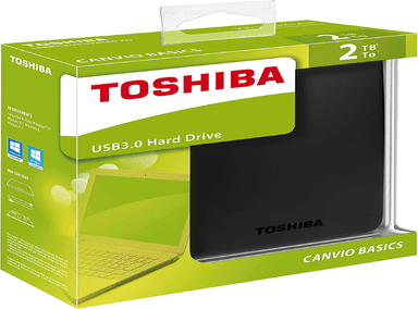 DISCO DURO TOSHIBA 2TB EXTERNO CANVIO BASIC 3.0 | Negro - 1