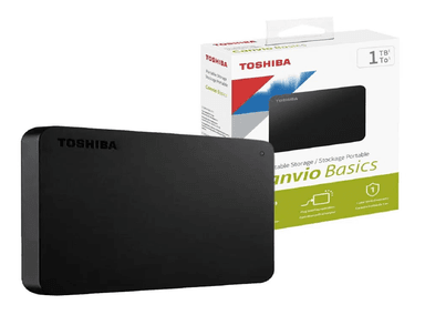 DISCO DURO EXTERNO TOSHIBA 1 TB CANVIO BASIC 3.0 NEGRO - 1
