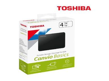 DISCO DURO EXTERNO TOSHIBA 4 TB CANVIO BASIC 3.0 NEGRO - 1