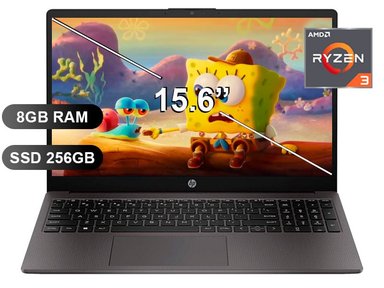 LAPTOP HP 255 G10 RYZEN 3-7320U, 8GB RAM, 256GB SSD, SIN WINDOWS, 15.6' (A9BS1LT) - 1