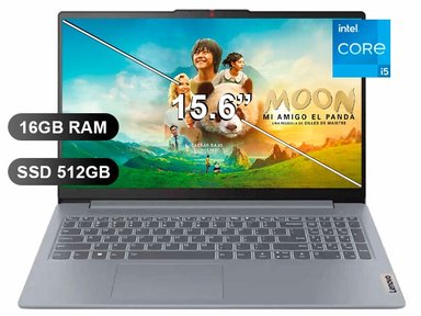 LAPTOP LENOVO IDEAPAD SLIM 3 15IAH8, I5-12450H, 16GB RAM, 512GB SSD, SIN WINDOWS, 15.6' (83ER00N8LM)