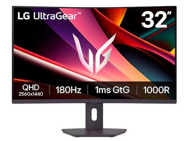 MONITOR LG GAMING ULTRAGEAR 32G600A-B, CURVO, 31.5' QHD, 180GHZ, 1MS - 1