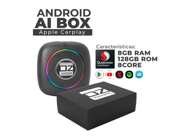 CONVERTIDOR ANDROID AI BOX APPLE CARPLAY INALÁMBRICO CABLE 8GB 128GB SNAPDRAGON 8 CORE