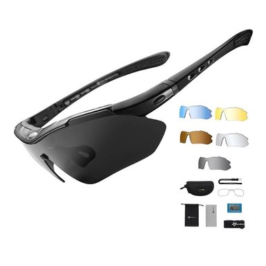 LENTES CICLISMO ROCKBROS 10002 SET 5 EN 1 POLARIZADOS HD NIGHT VISION