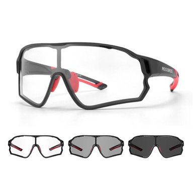 LENTES ROCKBROS 10135 NEGRO DEPORTIVOS PROFESIONALES FOTOCROMÁTICOS