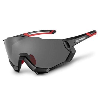 LENTES CICLISMO ROCKBROS 10131 NEGRO SET 5 EN 1 POLARIZADOS HD VISIÓN NOCTURNA