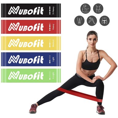 PACK 5 BANDAS RESISTENCIA EJERCICIOS GYM FITNESS