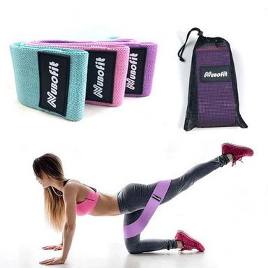 SET 3 BANDAS RESISTENCIA POLIESTER ENTRENAMIENTO FITNESS GYM