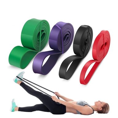 SET 4 BANDAS RESISTENCIA LATEX CROSSFIT ENTRENAMIENTO GYM - 2