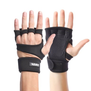 GUANTES AOLIKES NEGRO DEPORTIVOS A-118 LIGERO LEVANTAMIENTO PESAS