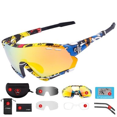 LENTES CICLISMO X-TIGER EXS3-11 POLARIZADOS FOTOCROMÁTICOS