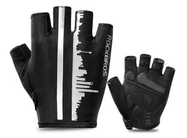 GUANTES ROCKBROS NEGRO CICLISMO S252 REFLECTANTES