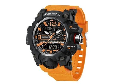 RELOJ SANDA HOMBRE ANÁLOGO DIGITAL DEPORTIVO 3133 RESINA NARANJA
