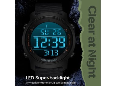 RELOJ NORTH EDGE HOMBRE DIGITAL LAKER II RESISTENTE AGUA - 4