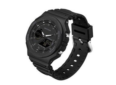 RELOJ SANDA HOMBRE ANÁLOGO DEPORTIVO 6016 NEGRO LIGERO RESISTENTE