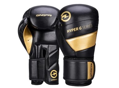 GUANTES BOXEO GINGPAI M04 PROFESIONALES 12 OZ NEGRO
