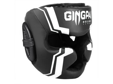 CASCO PROTECTOR GINGPAI K02 BOXEO MUAY THAI MMA NEGRO