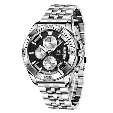 RELOJ HOMBRE LUJO BENYAR 5180 METÁLICO CRONÓGRAFOS