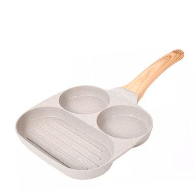 SARTÉN INSPIRA CORP ALUMINIO CREMA ECO FRIENDLY 3 COMPARTIMENTOS