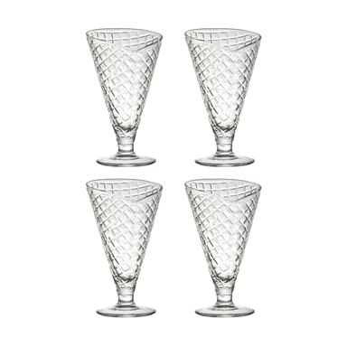 JUEGO DE 4 COPAS PARA POSTRE CONO DE HELADO