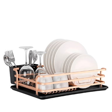 ESCURRIDOR INSPIRA CORP ORO ROSA PLATOS ALUMINIO BANDEJA EXTRAIBLE