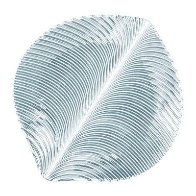 GRAN FRUTERO DE VIDRIO EN FORMA DE HOJA