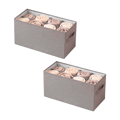 SET DE 2 ORGANIZADORES DE ROPA INTERIOR PLEGABLE 8 DIVISIONES