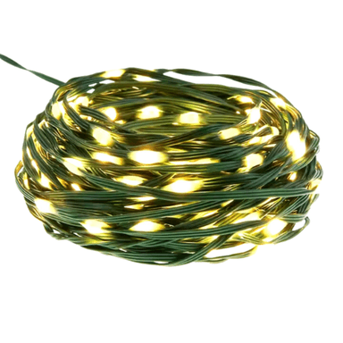 SET DE 4 GUIRNALDAS DE LUCES LED IMPERMEABLE NAVIDAD CABLE VERDE - 6
