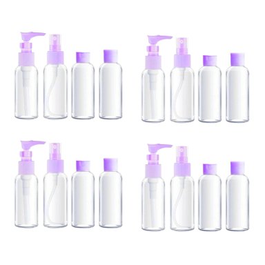 SET DE 16 FRASCOS PULVERIZADOR CONTENEDOR DE ASEO PARA VIAJE