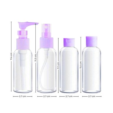 SET DE 16 FRASCOS PULVERIZADOR CONTENEDOR DE ASEO PARA VIAJE - 2