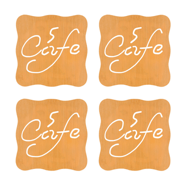 SET DE 8 SOPORTES DE BAMBÚ RESISTENTE AL CALOR CAFÉ CURVO