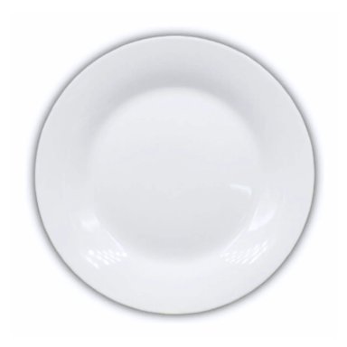 SET 6 PLATOS DE CERÁMICA BLANCO ACABADO BRILLOSO