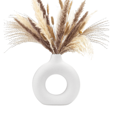 FLORERO DECORATIVO DE CERÁMICA DISEÑO CIRCULAR GRANDE