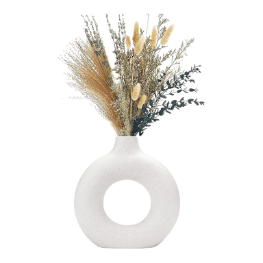 FLORERO DECORATIVO DE CERÁMICA DISEÑO CIRCULAR PEQUEÑO