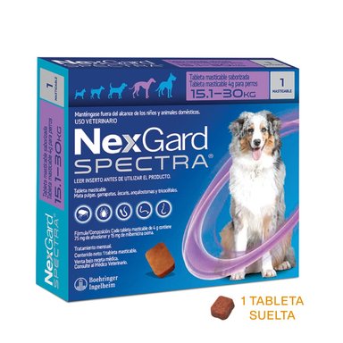 NEXGARD SPECTRA L (15-30 KG) X 1 TABLETA SUELTA