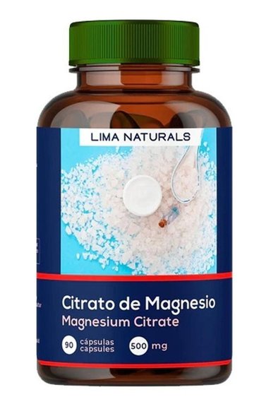 1 FRASCO LIMA NATURALS CITRATO DE MAGNESIO 90 CÁPSULAS 500MG