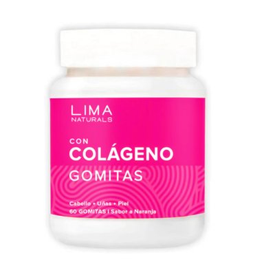 GOMITAS LIMA NATURALS 60 UNIDADES CON COLÁGENO SABOR NARANJA