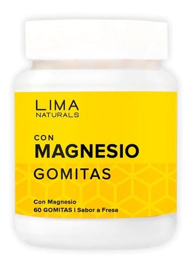 GOMITAS LIMA NATURALS 60 UNIDADES CON MAGNESIO SABOR FRESA