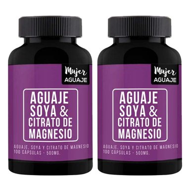CÁPSULAS MUJER AGUAJE 100 UNIDADES AGUAJE SOYA Y MAGNESIO PACK 2