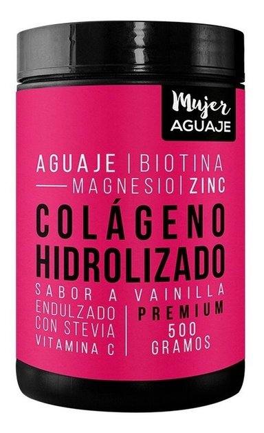 01 POMO MUJER AGUAJE COLÁGENO EN POLVO 500 G HIDROLIZADO VAINILLA